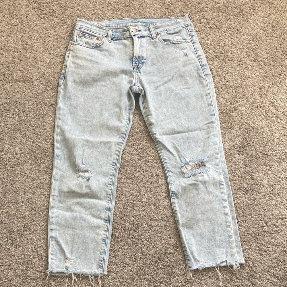 Gap acid wash raw edge jeans